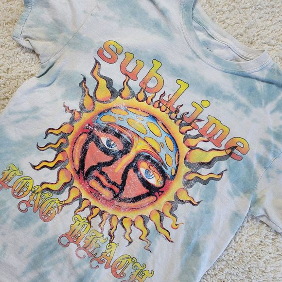 Sublime Long Beach Tie-Dye T-Shirt Medium Band Tee Soft Cotton Unisex Top - Picture 2 of 11
